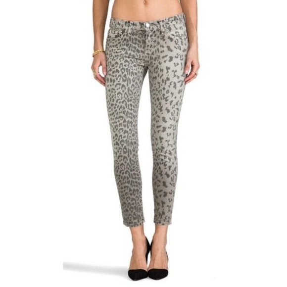 Current/Elliott The Stiletto Gray Leopard Jeans - Picture 2 of 9